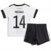 Tanie Strój piłkarski Niemcy Jamal Musiala #14 Koszulka Podstawowej dla dziecięce MŚ 2022 Krótkie Rękawy (+ szorty)